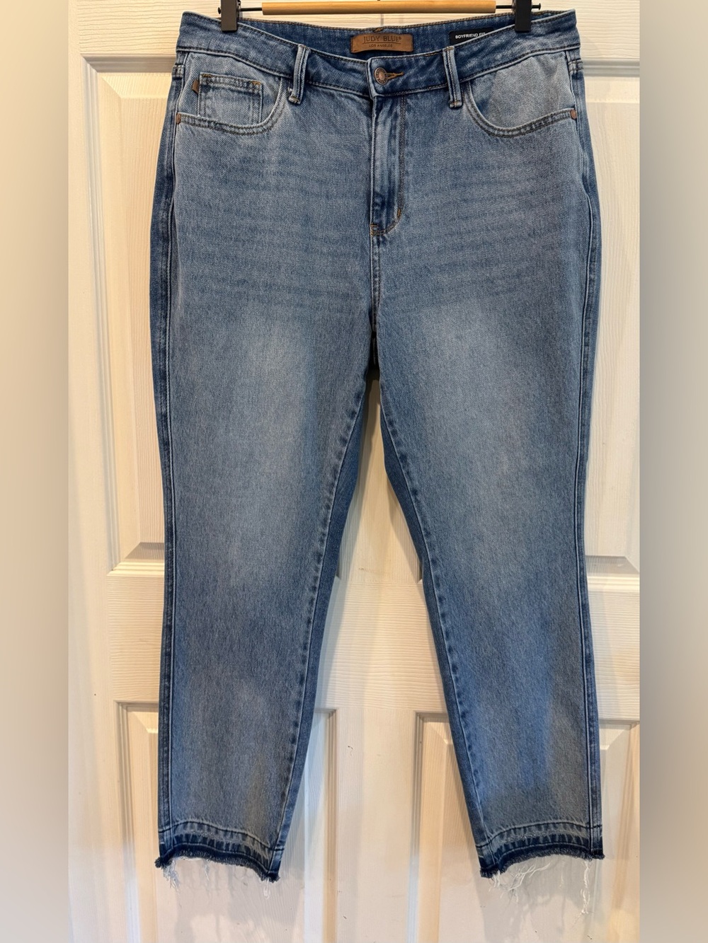 Judy Blue Jeans Boyfriend Fit  Raw Hem Blue Jeans Women’s Size 13/31
